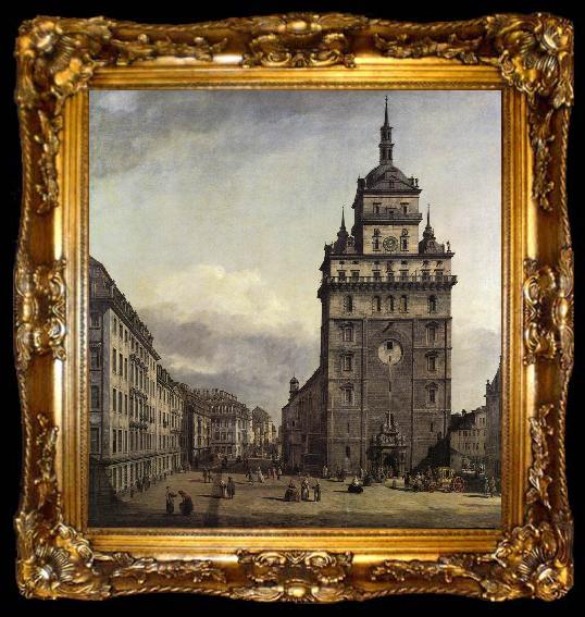framed  BELLOTTO, Bernardo The Kreuzkirche in Dresden, ta009-2